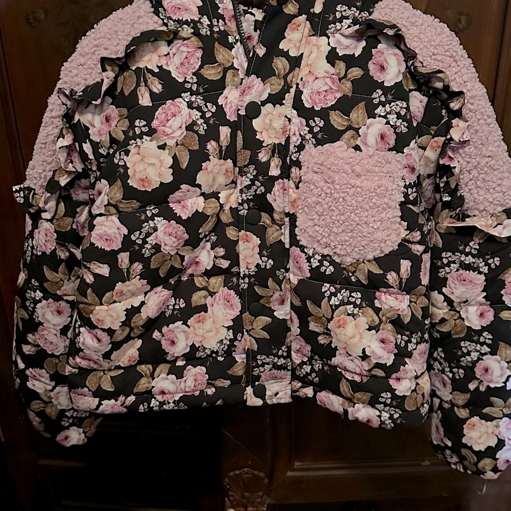 For Love and Lemons Floral Puffer Jacket - Picture 5 of 9